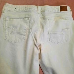 American Eagle White Skinny Jeans 12